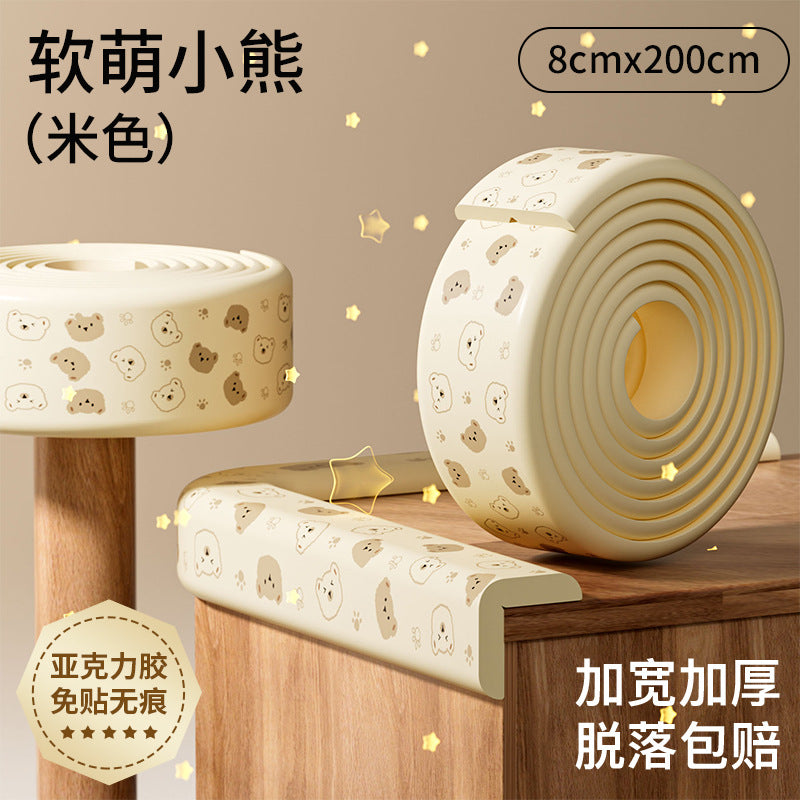 Printed baby thickened anti-collision strips, infant home use, children's anti-bump and anti-collision stickers, kindergarten table corner protectors