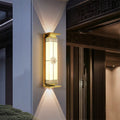 Solar powered waterproof wall light - up & down lighting - chinese style pillar/balcony outdoor garden villa luxury wall sconce
