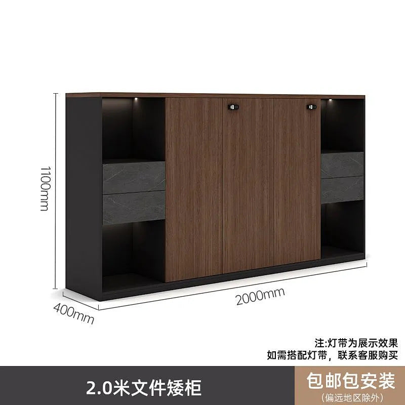 Office file cabinet wooden storage cabinet with lock information cabinet partition miscellaneous storage cabinet floor cabinet low cabinet combination