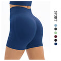 Clearance: european & american style peach lift seamless knit high-waisted yoga shorts - perfect for fitness, running, and yoga