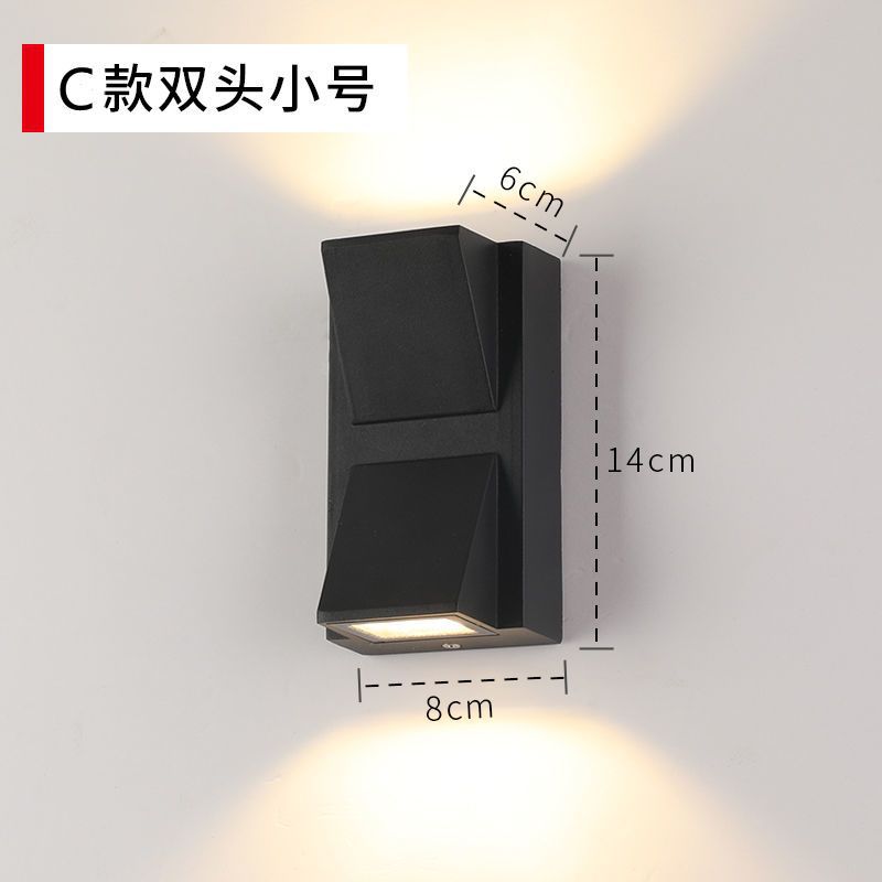 Led wall lamp hotel courtyard balcony waterproof stair aisle outdoor wall washer up and down light wall illumination light