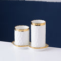Scandinavianins style ceramic chopstick barrel for home double layer drain chopstick basket knife fork spoon chopstick cage kitchen storage bucket