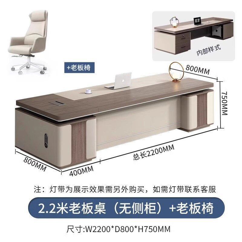 Saint li boss desk: luxurious and high-end executive office desk set for chairman, ceo, and manager's office