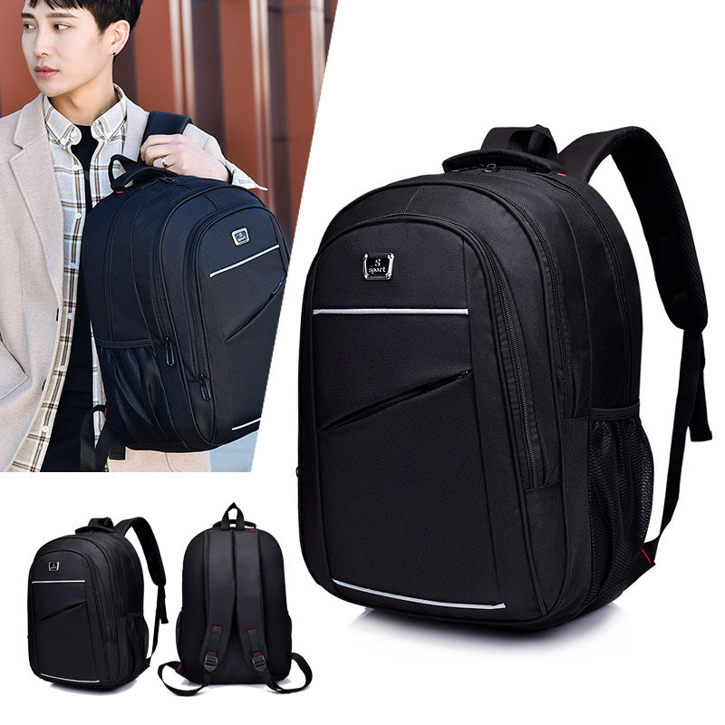 New business computer bag men's Oxford cloth backpack fashion leisure large capacity middle school student bag wholesale