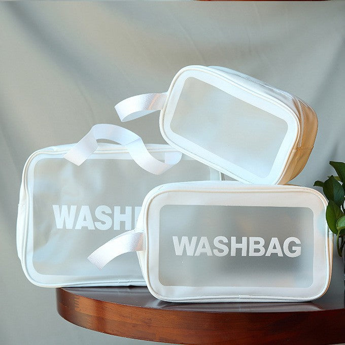 pvc toilet bag portable cosmetic bag large capacity waterproof visual travel storage bag portable finishing storage bag