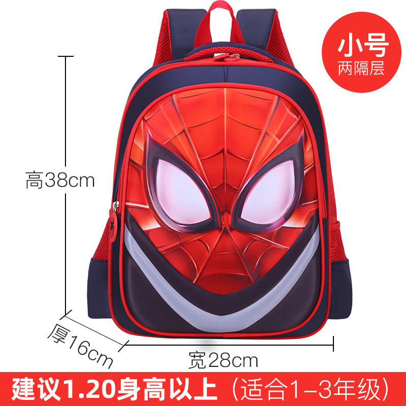 Kids' muscle design backpack - elementary school, grades 1-6, boys' cartoon backpack, breathable and lightweight