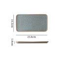 Japanese-style ceramic creative retro rectangular flat plate fish plate restaurant home hotel unique serving plate dessert plate square plate