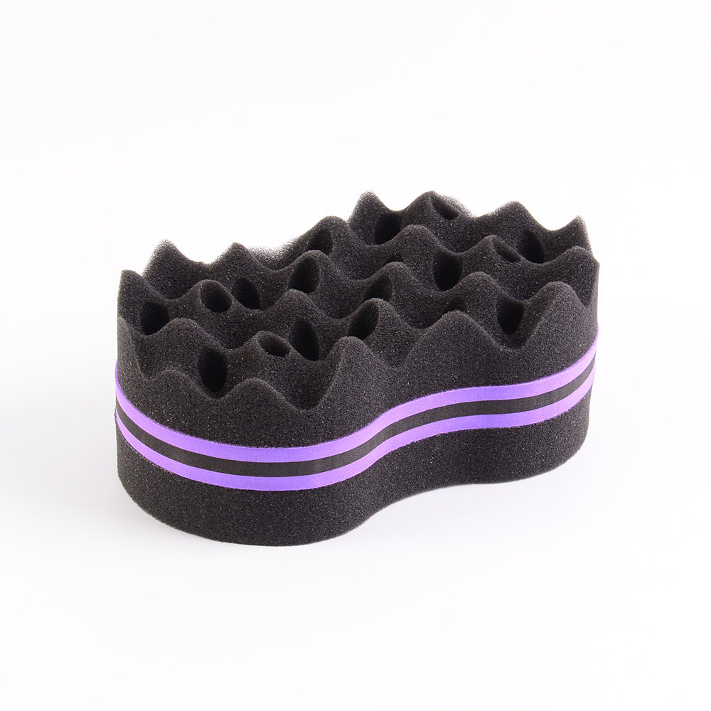 Cross-border double-sided wavy sponge brush, oval brush, tinfoil perm, curly hair, single-sided small hole, dreadlocks, hair ironing tool