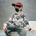 Boys' sweatshirt - spring/autumn collection  - new kids' long-sleeve base layer - cool & trendy crewneck top for boys - autumn apparel