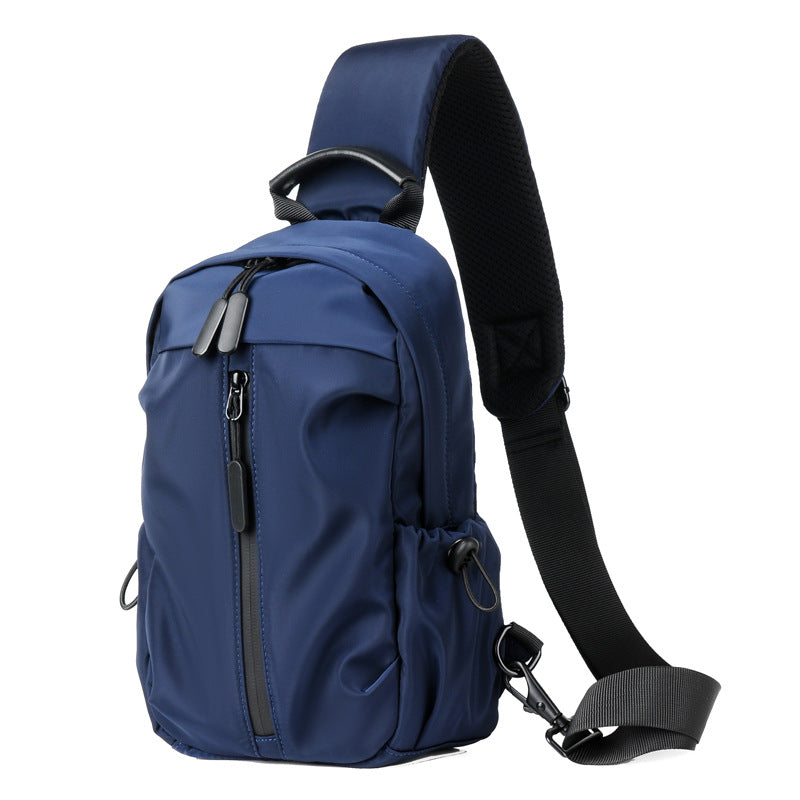 Printed logo outdoor backpack Oxford cloth backpack computer bag men's business travel bag size casual breast bag