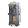 M136 transparent wireless bluetooth tri-mode mouse - rechargeable magnetic charging creative gift for laptops and office use