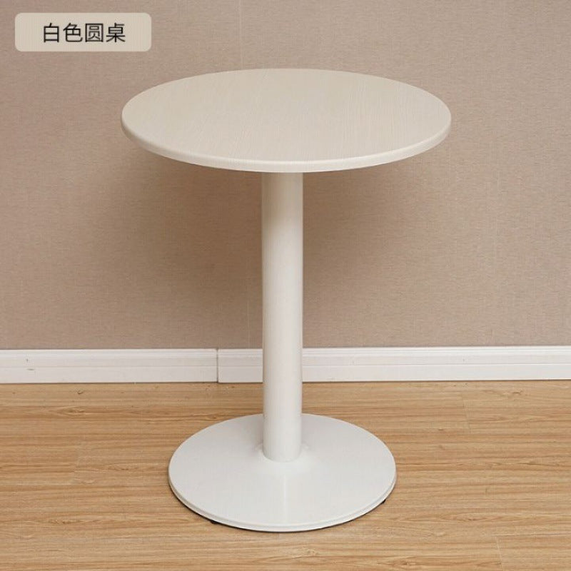 Manufacturer small round table popular waiting table reception negotiation table for home balcony bedroom casual white table milk tea shop dining table