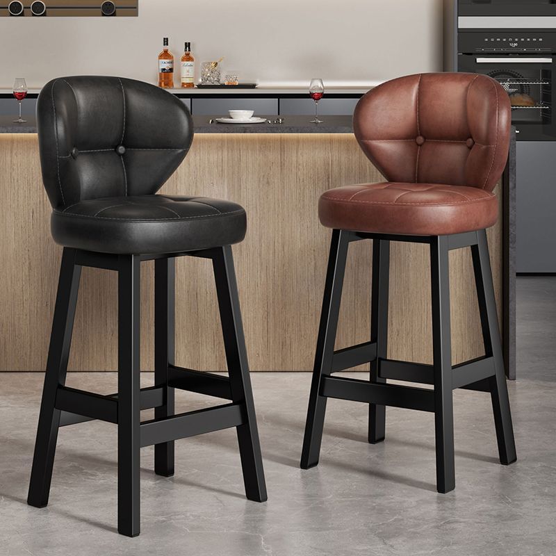 Bar stool, home high stool, solid wood backrest chair, commercial cashier bar stool, light luxury high-end bar stool