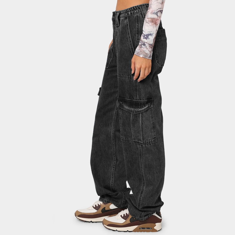 Ebay fashion cross-border  new arrival denim semi-elastic design stylisheasiest for matchworkwear pants  women's fashion