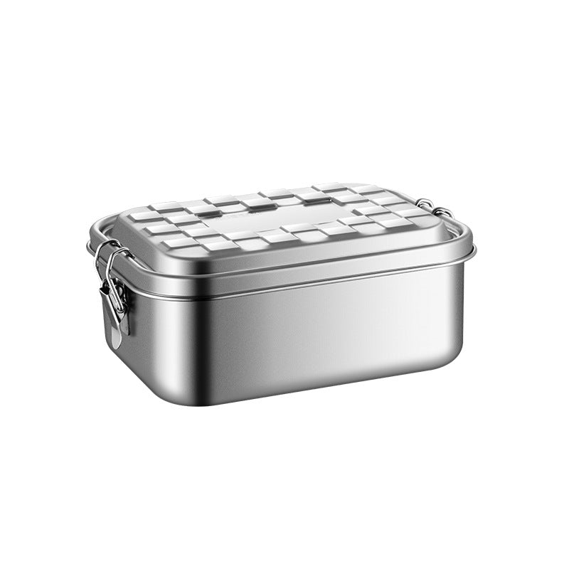 Amazon cross-border daily necessities 304 stainless steel divided lunch box double layer square multi-grid outdoor lunch box fresh box