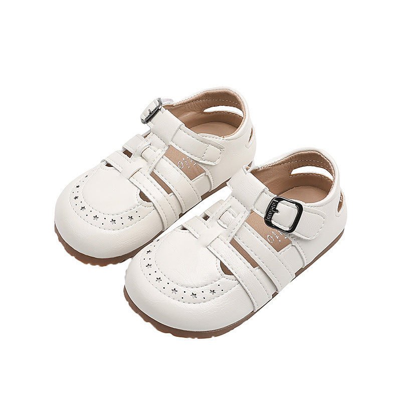 Vancahao kids shoes retro birkenstock shoes fashion boys casual frame shoes baby girl roman sandals