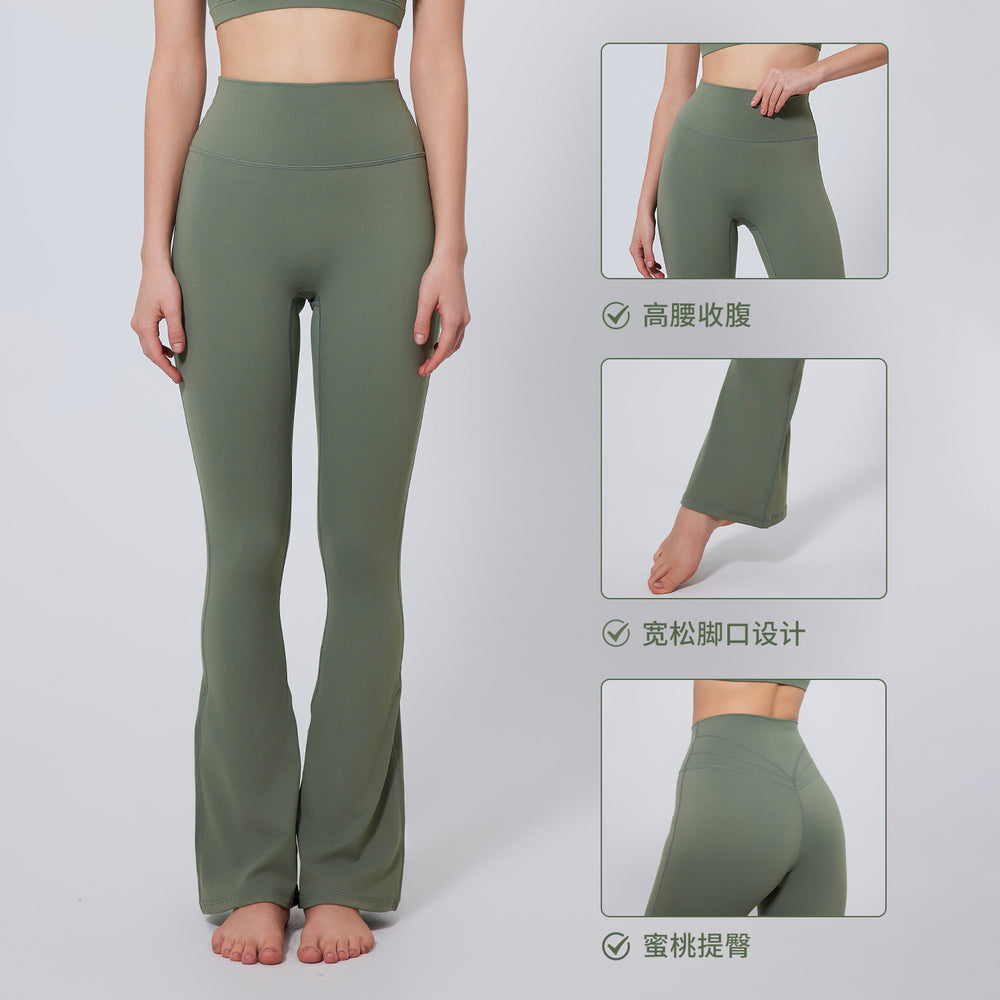 European and american high-waisted wide-leg yoga pants - customizable butt-lifting, tummy-control, flare leg sport leggings for women - direct from the source factory, custom designs welcome