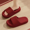 Accessible luxury shit-stepping sandals for women, wedding red, zodiac year, couple, wedding, home use, thick sole indoor slippers