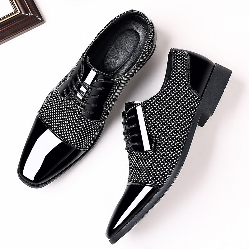 Men's leather dress shoes - new business casual style, breathable, pointed toe, perfect for spring/autumn, british & korean style, groom's wedding shoes