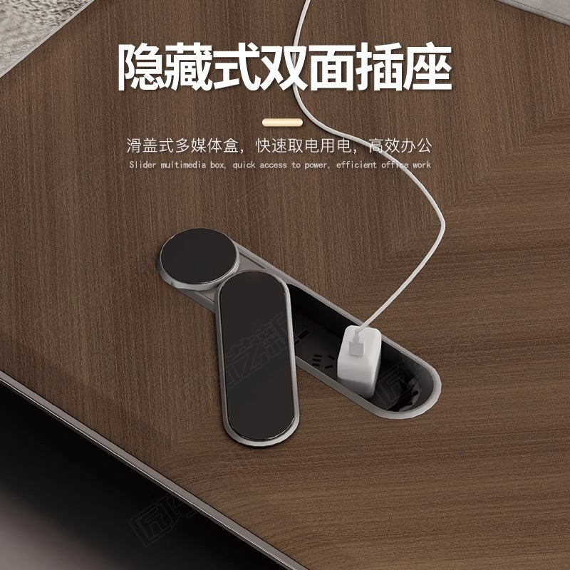 2025 new high-end boss desk, chairperson's office light luxury senior feeling, president's desk, large class desk