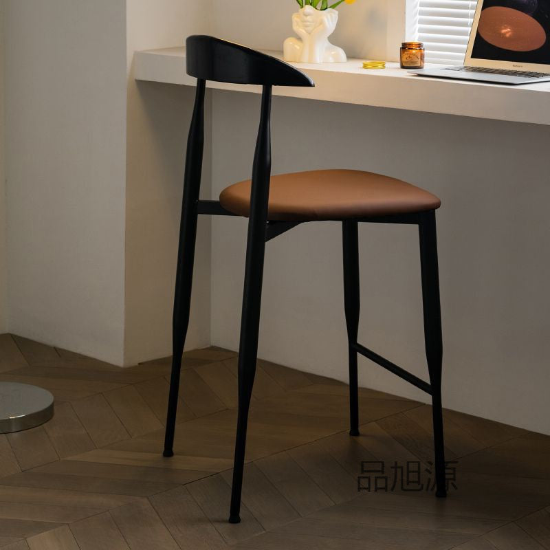 American bar loft wrought iron bar chair cafe milk tea shop personalized retro leather casual high stool home chair
