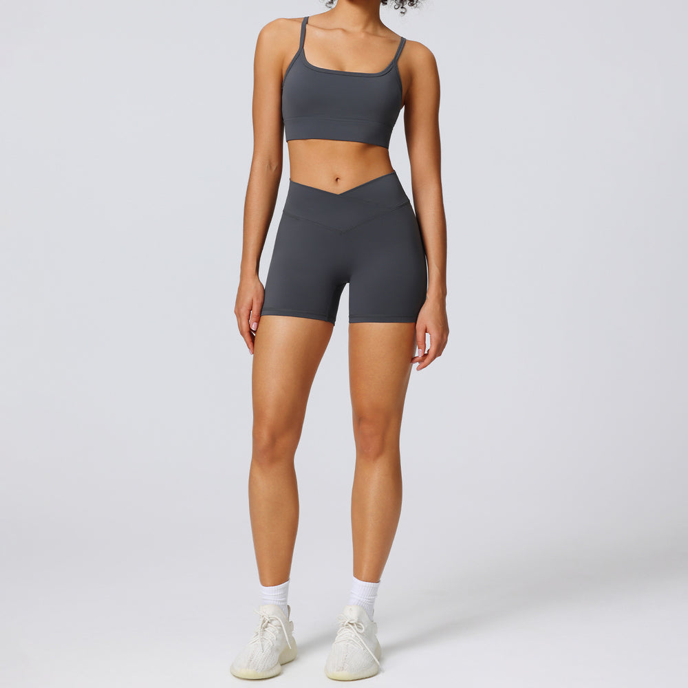 summer new arrival yoga clothes for women classy outdoor fitness clothes suit high elastic quick-drying sportswear two-piece set