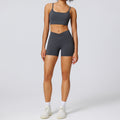 summer new arrival yoga clothes for women classy outdoor fitness clothes suit high elastic quick-drying sportswear two-piece set