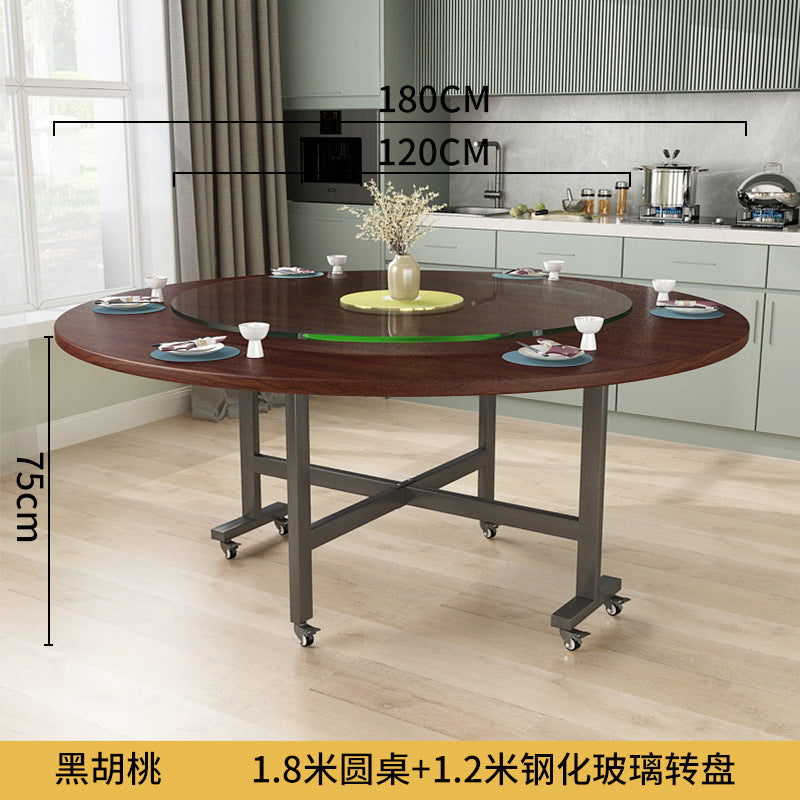 Dining table for homesmall apartment foldable table retractable dining table foldable large round table modern casual dining table