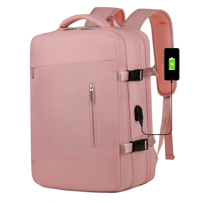 New multi-functional schoolbag, simple and fashionable scalable backpack, wear-resistant large-capacity luggage for business trips