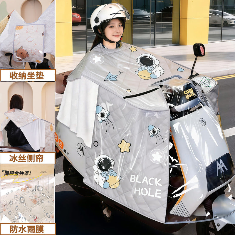 【full body waterproofing】summer electric vehicle windshield cover - sunshade, waterproof, and windproof for electric bikes