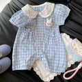 Summer super cute baby clothes summer clothes for small months to go out cute western style baby girl thin short-sleeved one-piece