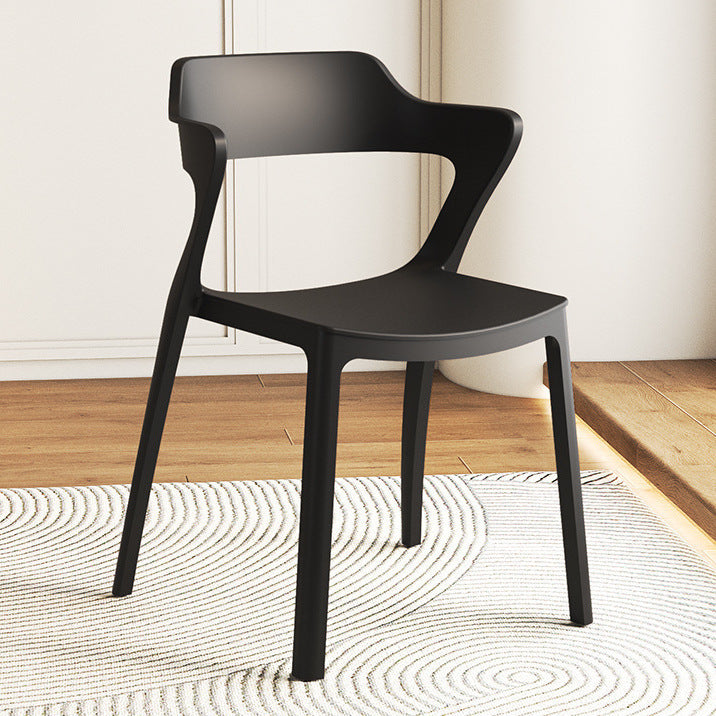 Wholesale engineering backrest stool thickenedfor home plastic chair stackable dining chair spare commercial casual armchair