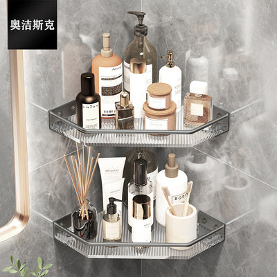 Acrylic storage rack bathroom shower room bathroom triangle basket corner toilet wall hanging storage wall hanging