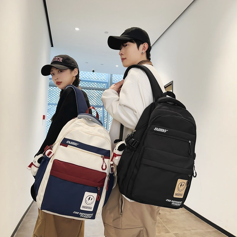 New middle and high school students backpack schoolbag Korean version large-capacity student campus backpack waterproof travel computer bag