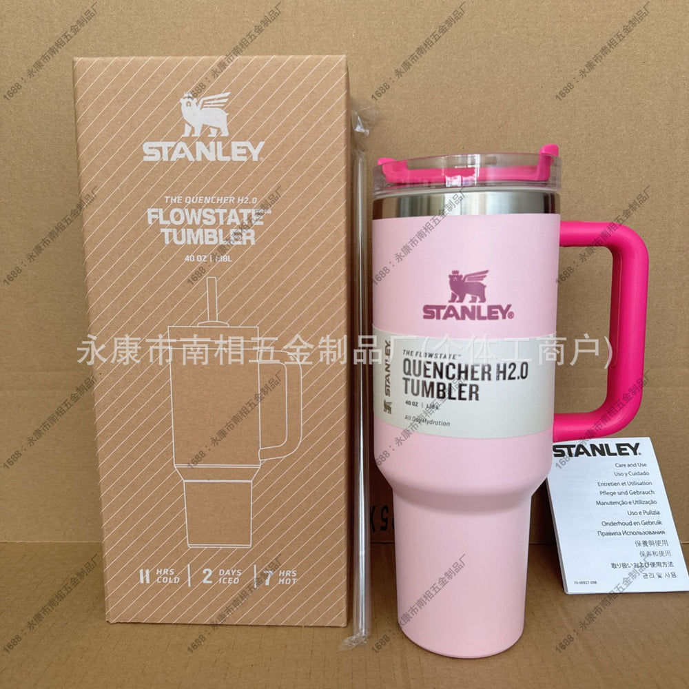 Stanley insulated straw cup - 304 stainless steel portable tumbler for outdoor, car, and sports use