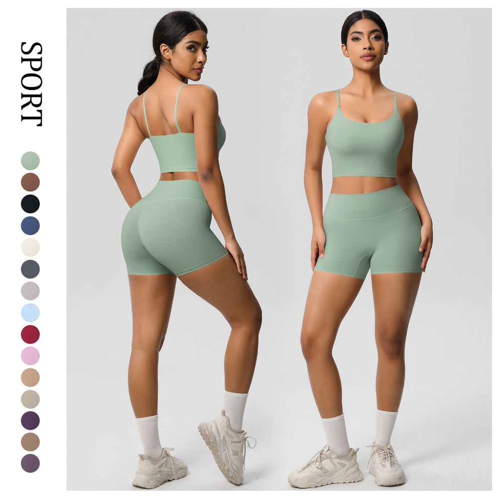 Spring/summer outdoor casual running yoga outfit set - new cloud-like quick-dry compression sportswear set for running and fitness