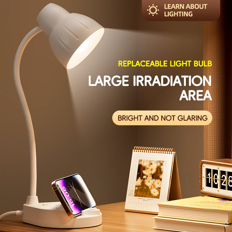 American-style study desk lamp power strip with ul certification, us standard power strip, and usb ports