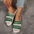 Rhinestone cotton slippers 2024 new women's winter fleece-lined thickened couple student plush slippers home indoor cotton slippers