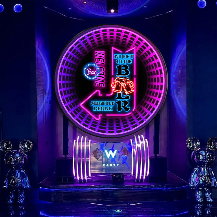 Luminous neon light text bar wall decoration painting KTV box led hanging painting singing and dancing restaurant clear bar nightclub painting