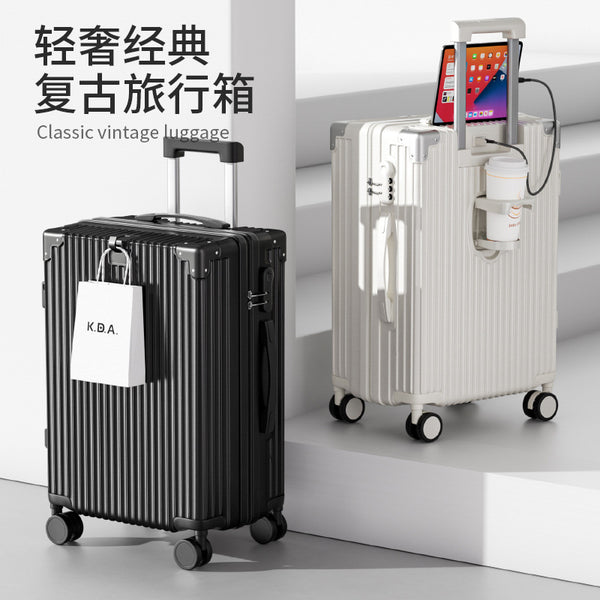 Suitcase women's 2025 new multi-functional suitcase 20-inch boarding case trolley case men's 24-inch password case leather case