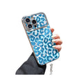Suitable for iphone 16 glitter leopard print mobile phone case apple 17 with bead hanging chain classy all-inclusive soft case