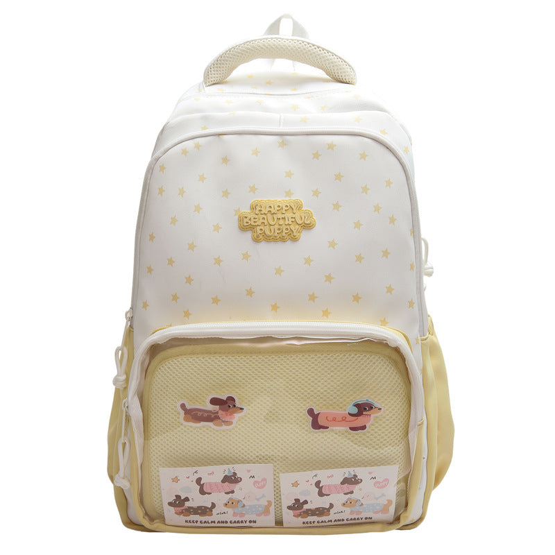 Versatile japanese-style star & polka dot kids' backpack - new korean design, large capacity, cute outdoor tote bag/backpack for boys & girls