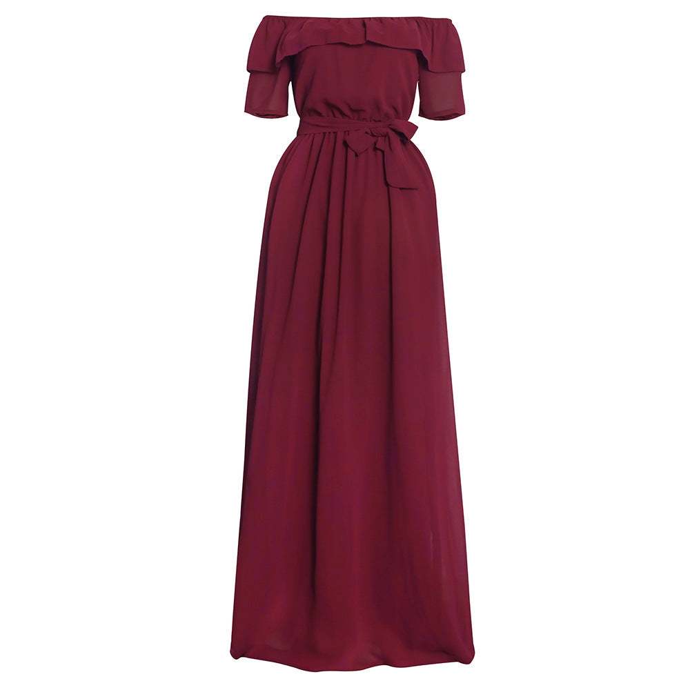 sourcing:  new african-style one-shoulder chiffon dress - plus size bridesmaid dress for