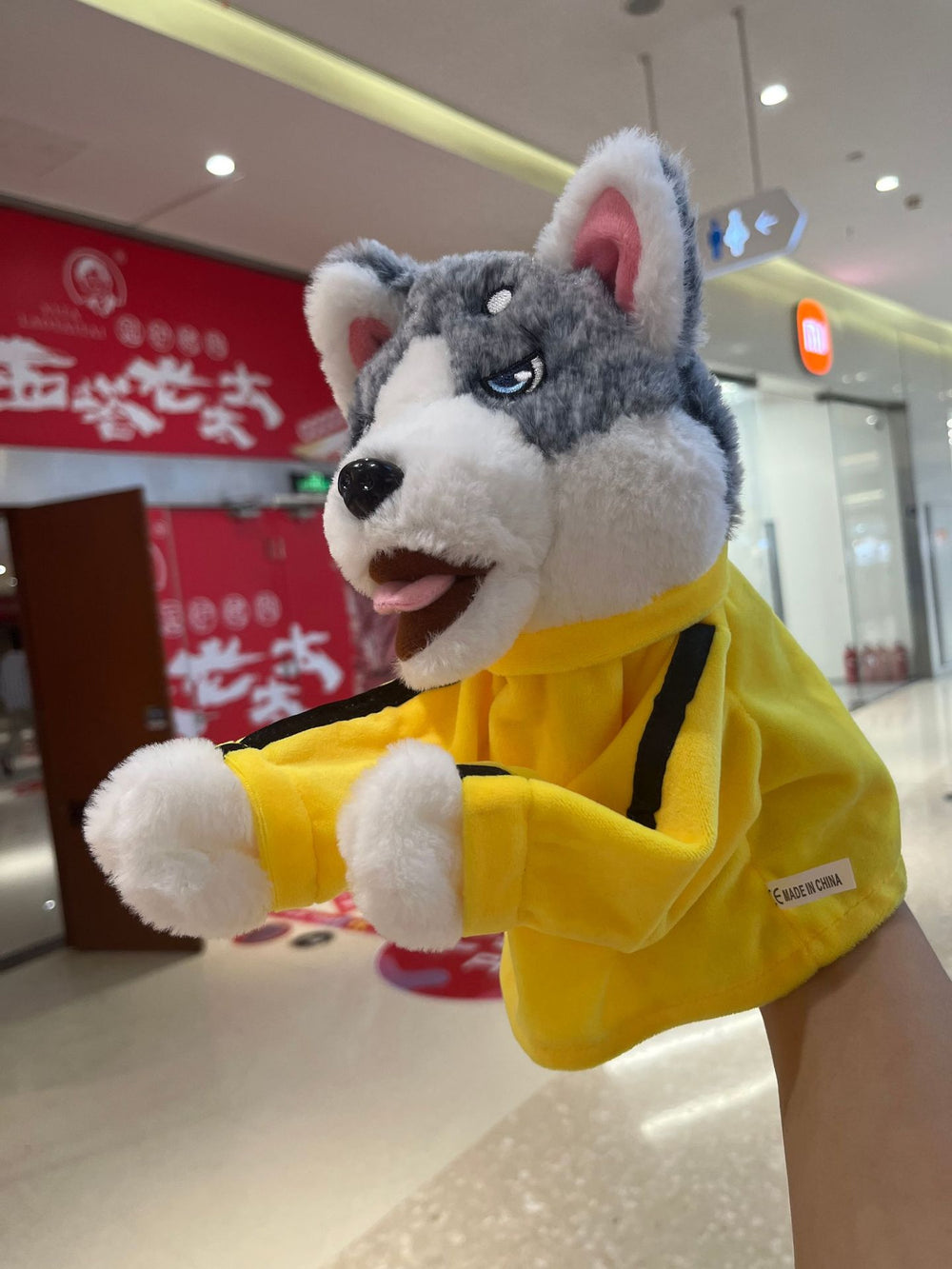 New cross-border husky boxing dog interactive hand puppet toy - sound-enabled finger puppet