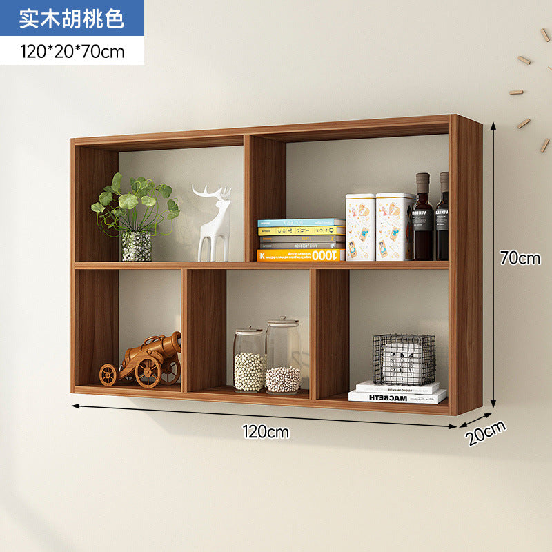 Solid wood storage cabinet wall wall cabinet wall shelf wall shelf wall-mounted bookshelf wall-mounted wall locker creative shelf