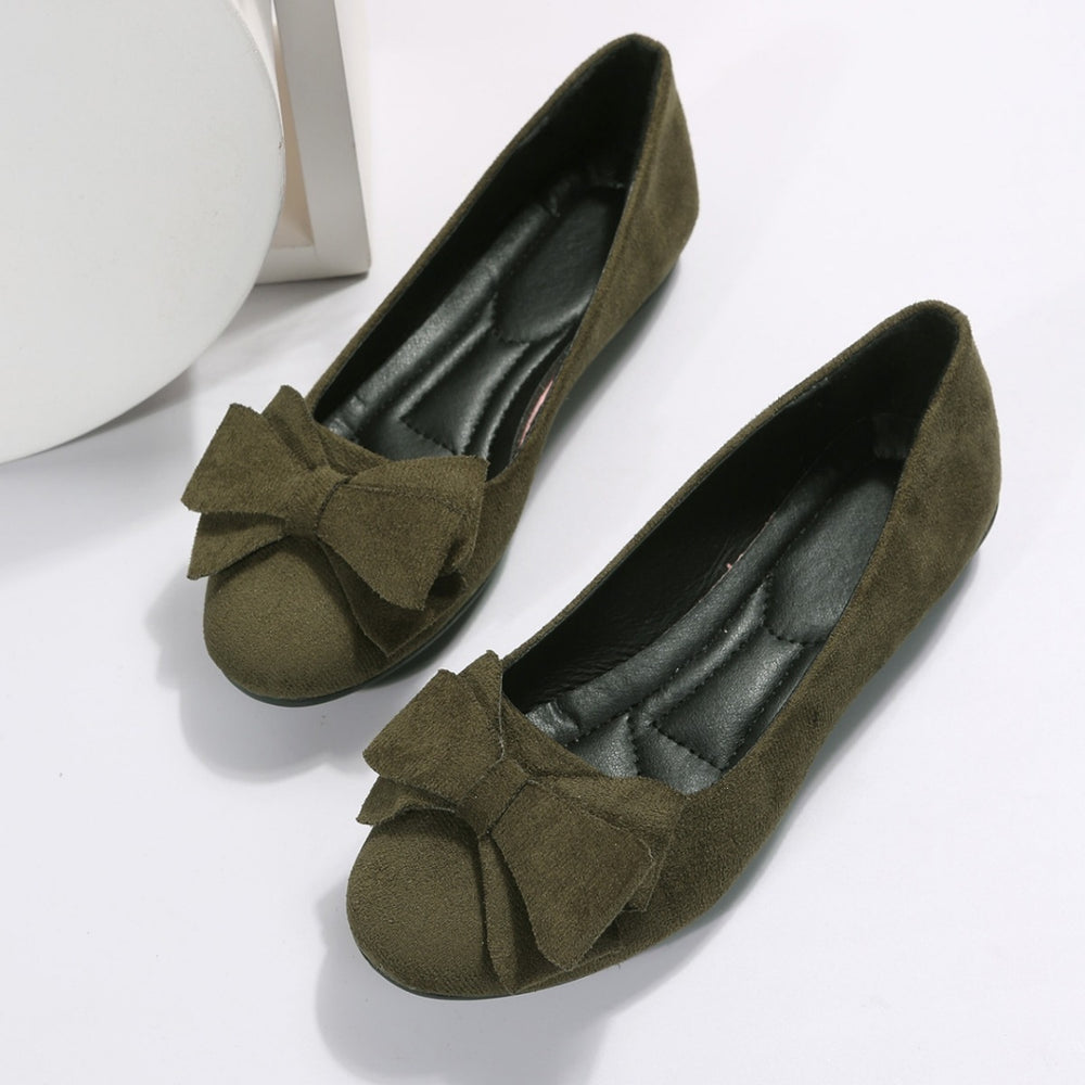 export women's lightweight soft sole loafers - spring/autumn new collection, bow accent, comfortable, non-slip ladies' flats