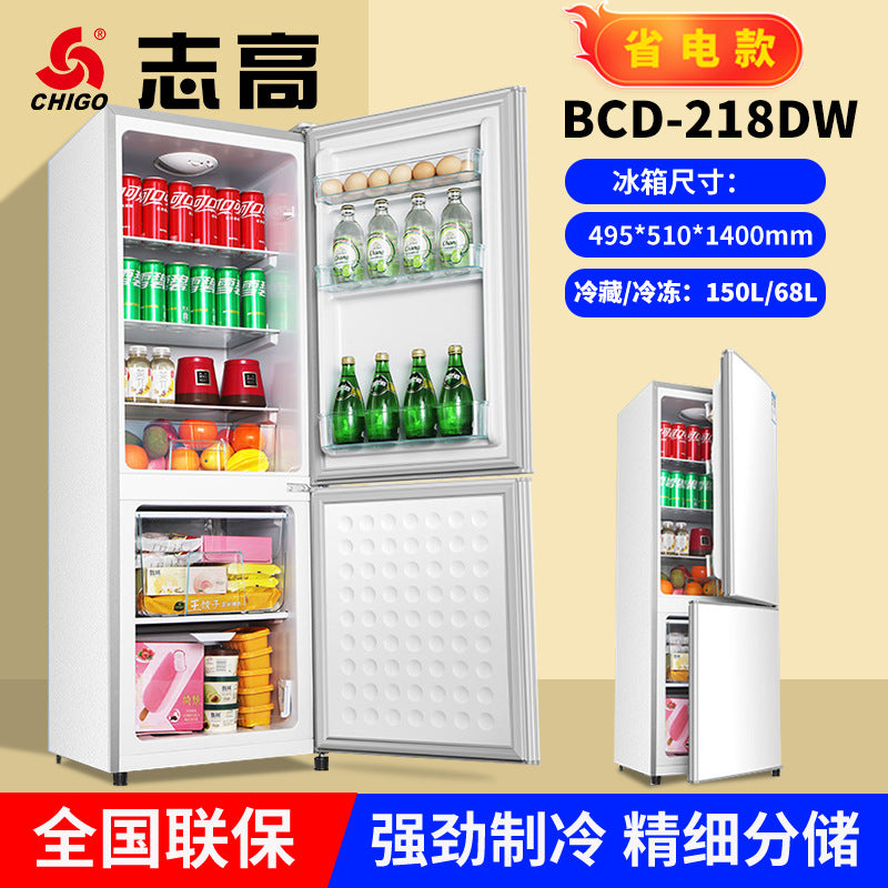 Chigo engineering procurement refrigerator specifications freezer refrigerator double door for homeexport small refrigerator factory wholesale