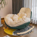 Lazy sofa eggshell scandinavian style bedroom casual single sofa can lie down and sleep new arrival metal penguin rocking chair
