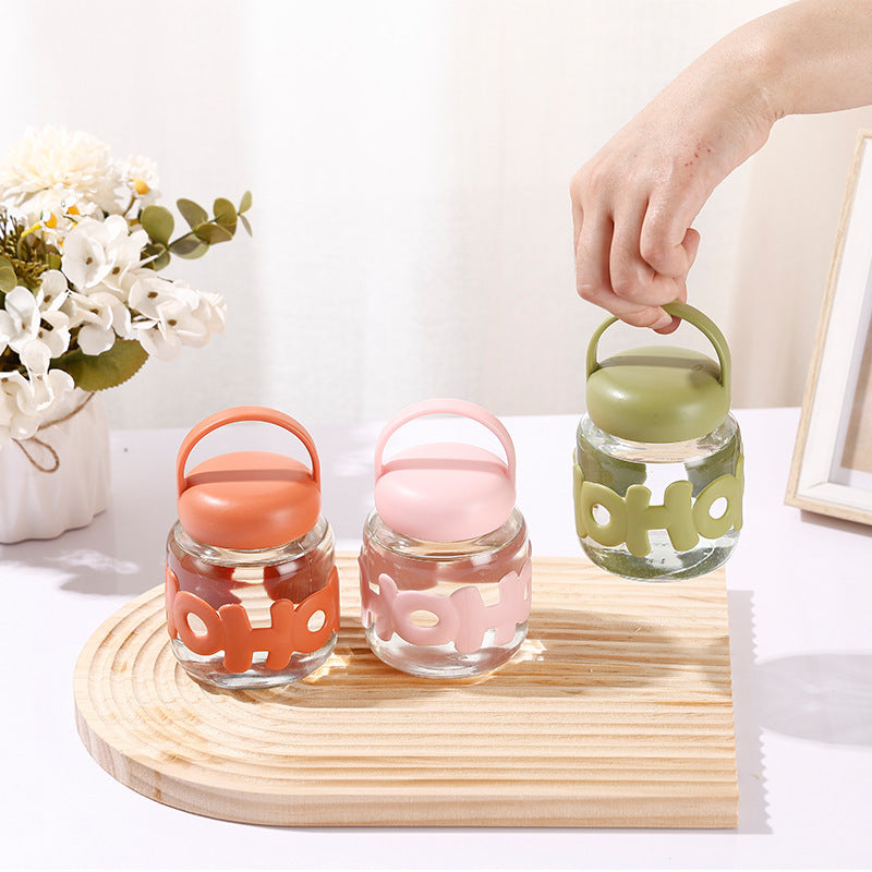 Influencer-style lettered glass cup set - minimalist coffee mug for women - perfect for water or as a small gift - glass water cup