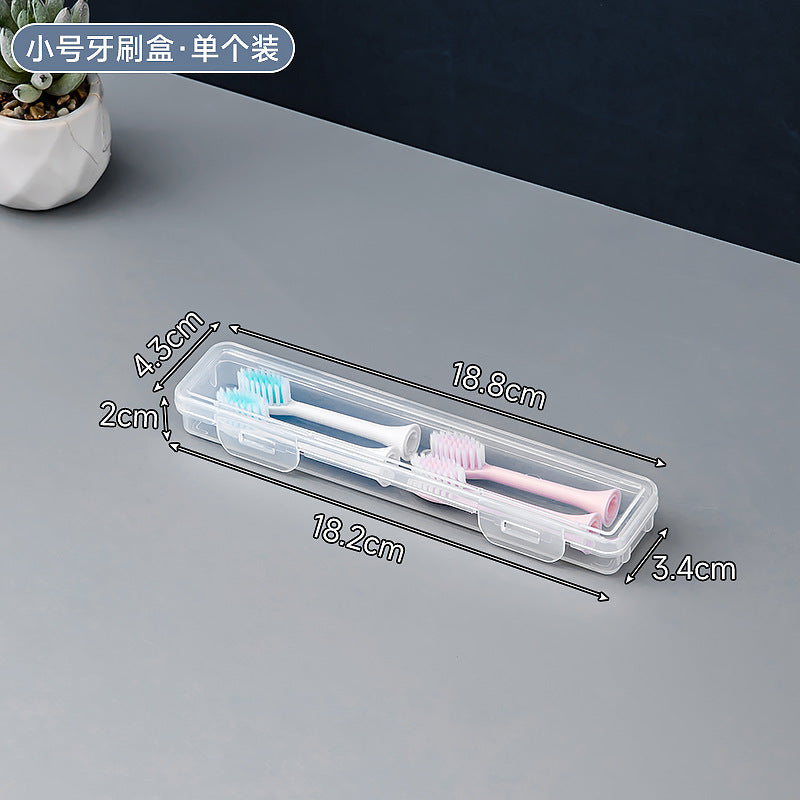 Multifunctional small storage box with lid Transparent plastic storage Toothbrush box Travel toothpaste Electric toothbrush storage box
